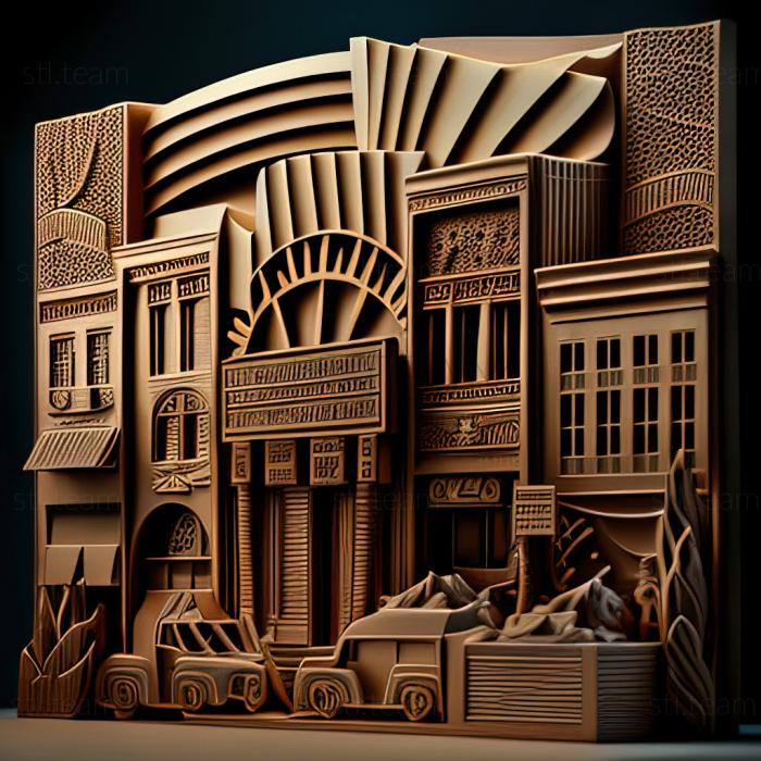 3D model st city street (STL)